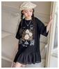 Kuhvvse Short Loose Plus Sizes Kids' Dress, Girls' Sleeve, Summer, Fit, Sizes, Cute, Stylish, Casual, 120-170 (Size 140, Black)