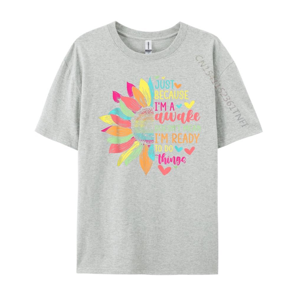 Nur weil ich wach bin Lustig für Tweens Teens Retro Groovy Grafikshirts Band T-Shirts