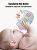 Non-Toxic 1Pc Baby Musical Feeding Bottle Newborn Soft Teether Rattles Educational Toy 18M+ Mobile Rattles Toys Soothing Vocal Music