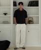 Nitied Outstring Curved Cotton Balloon Pants White