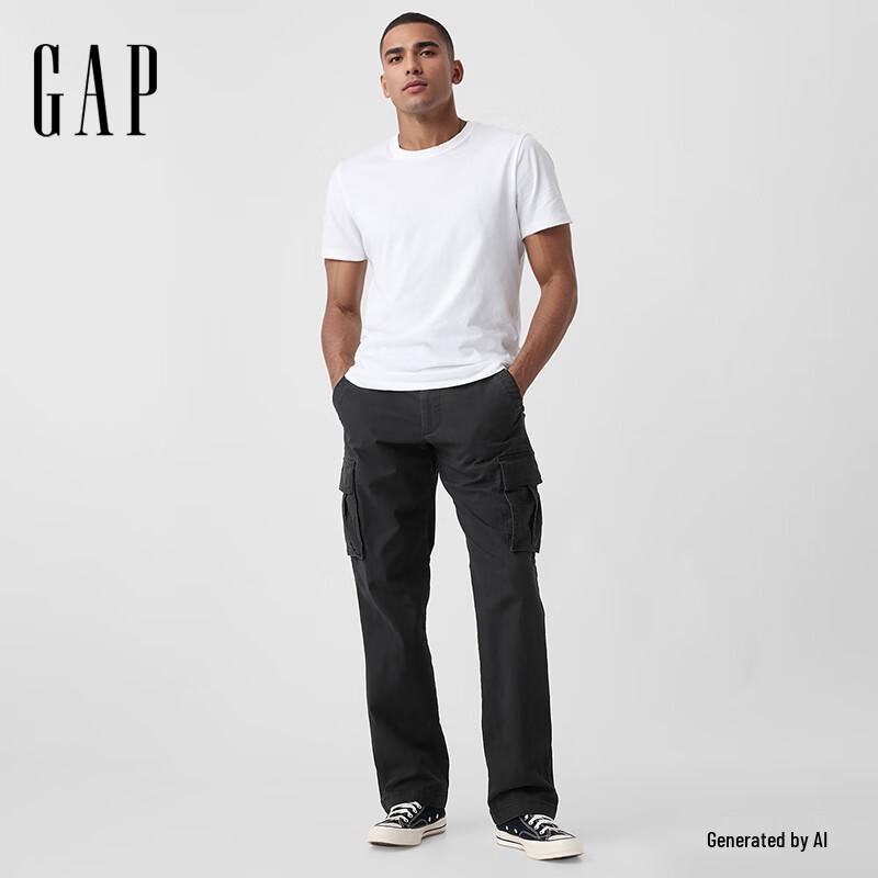 Gap Men's 2025 Fall Multi-Pocket Cargo Khaki Pants