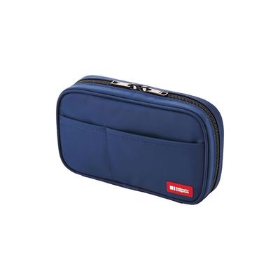 LIHIT LAB Book-Style Pen Case, Indigo Blue, Model A7551-11N