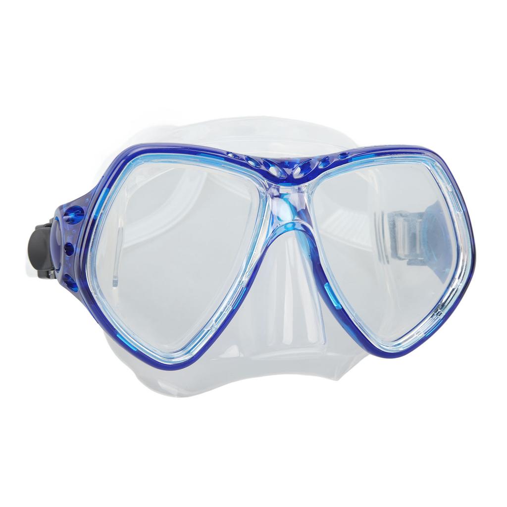 Diving Goggles Swim Glasses Silicone Adjustable Strap Tempered Glass Thickened Frame Clear View Anti Fog for Kids
