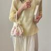 New Arrivals Open Run Women Flower Embroidery Design Bucket Bag