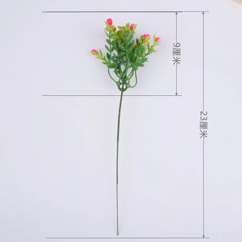 5pcs Artificial Plastic Plants Christmas Decoration Artificial Plant Ferns Simulation Plant Plastic Flower Fern Home Accessories