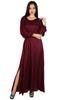 Bimba Women Boho Gothic Style Long Maxi Dress Lace Long Sleeves Gown