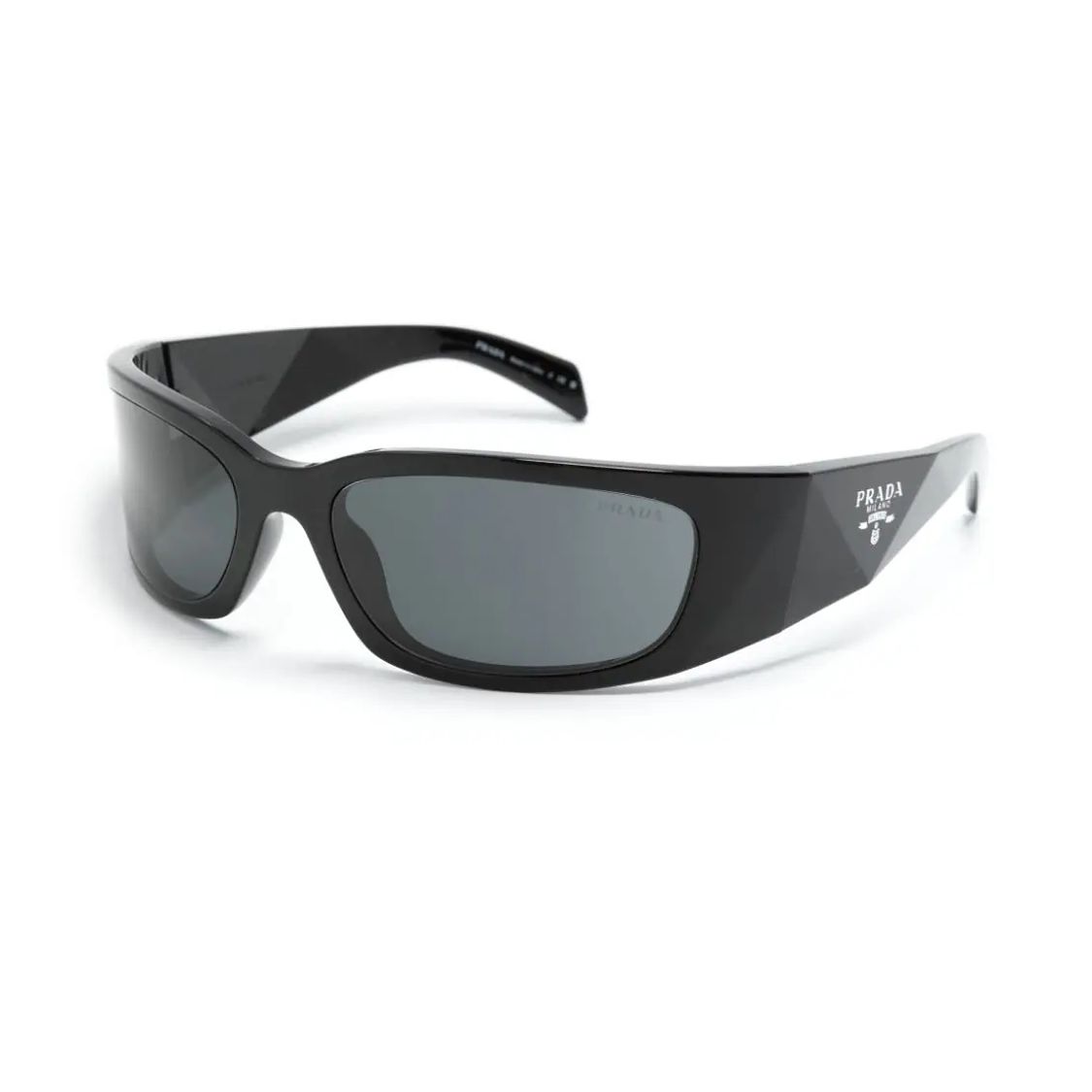 

Prada Shield Sunglasses Black/Grey Men Eyewear 0PR-A19S-1AB5S0 Basic Packaging-Eyeglass Case+Box