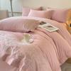 Premium Sense Maternal and Infant Grade Class A 80 Long-staple Cotton 4pcs Quilt Cover Pure Cotton Sheet Light Luxury Embroidery Bedding 4