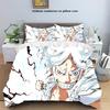 One Piece five Range Luffy Bedding Set Duvet Cover Bed Set Quilt Cover Pillowcase Comforter king Queen Size Adult Bedding Set