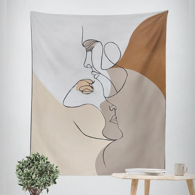 Home Wall Decoration Tapestry Simple Pattern Decoration Hanging Cloth Office Living Room Tapestry
