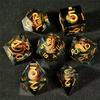 Haunted Pumpkin RPG Dice Set of 7 Liquid Dice