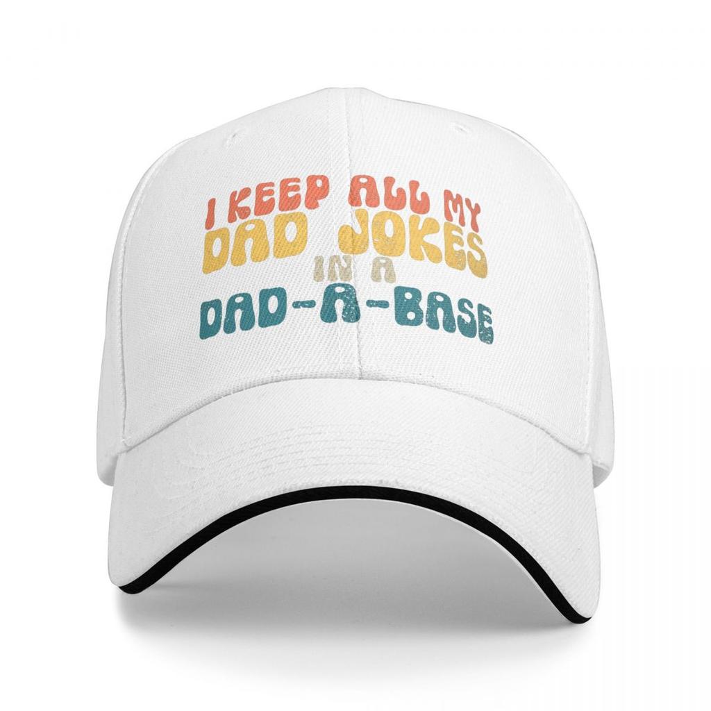 Baseball Caps I Keep All My Dad Jokes In A Dad-A-Base Funny Casquette Female Male Outdoor Summer Hats