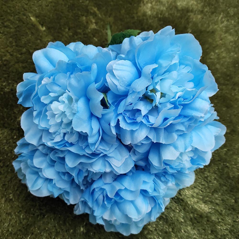 Fleur Artificielle Pivoine Multicolore 5 Têtes Pétales en Soie Fleur Artificielle Pivoine Arrangement Floral Feuilles Fleurs de Pivoine Réalistes Cadeau