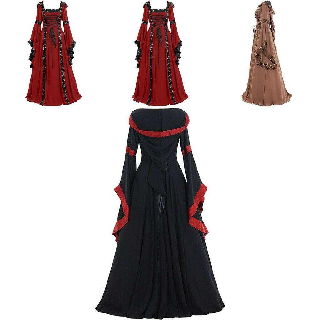 Vintage Gothic Renaissance Women's Halloween Costume Dress For Cosplay And Parties