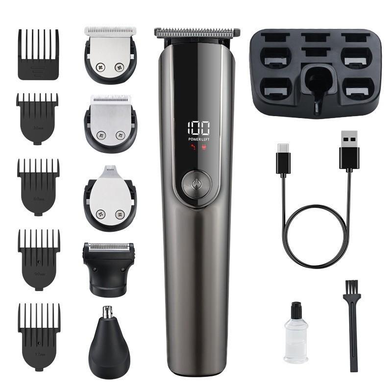 Waterproof electric shaver, household men's hair clipper, multi-functional electric nose hair trimmer set wholesale