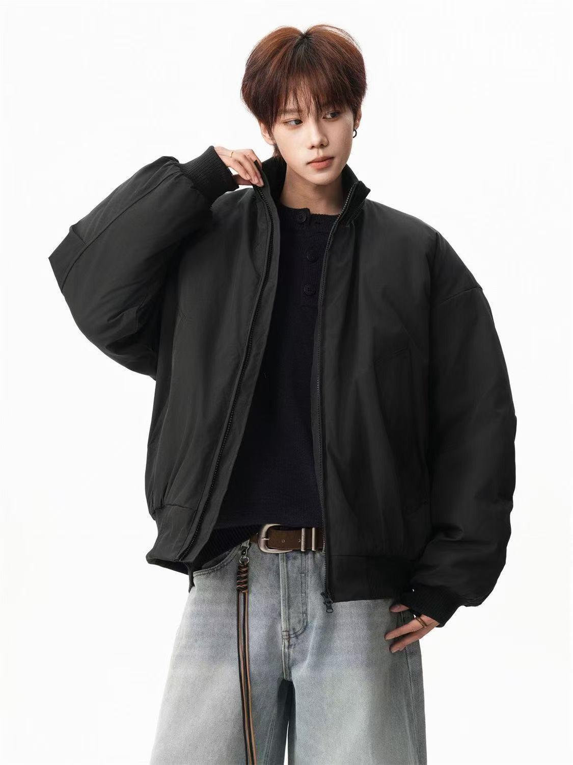 Men s Trendy Stand Collar Pilot Jacket - Autumn Collection XXL чёрный