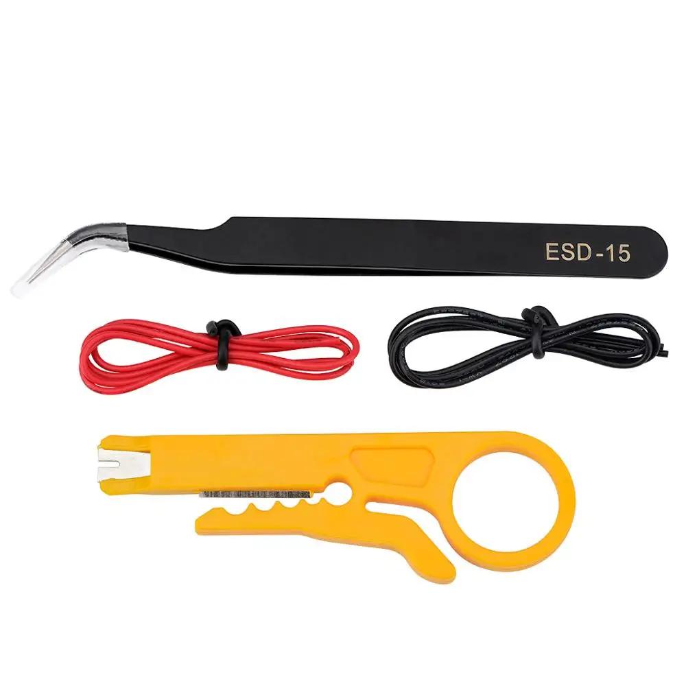 JCD Soldering Iron Kit With Digital Multimeter Adjustable Temperature 220V 80W LCD Welding Tools Ceramic Heater Soldering Tips