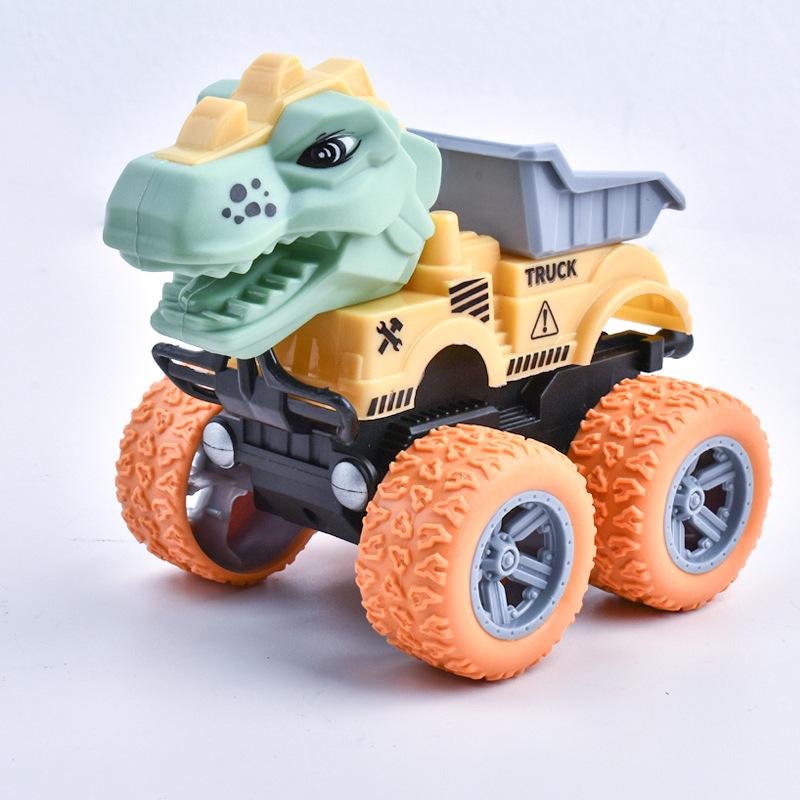 Children's Inertial Stunt Dinosaur Excavator & Dump Truck Toy Set