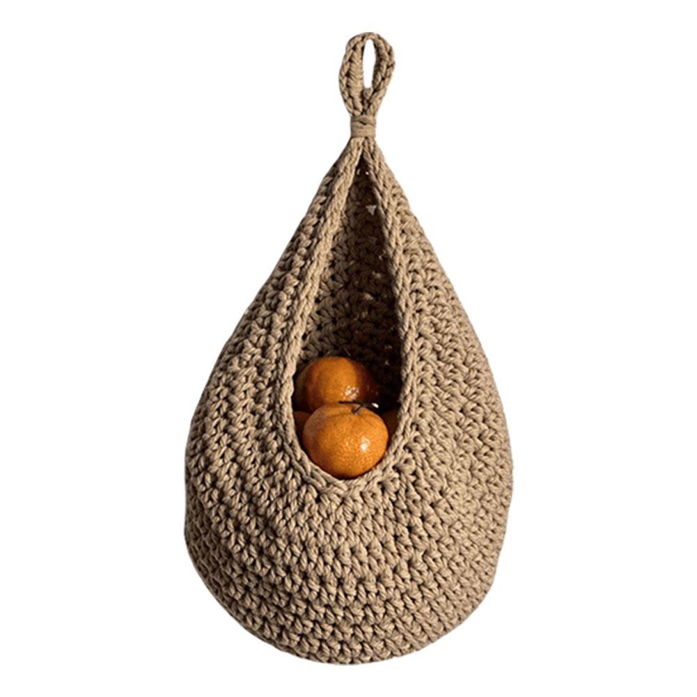 Handwoven Storage Basket Boho Hanging Wall Basket Vegetable Basket Fruit and Sundry Basket Kitchen Storage Home Decoration