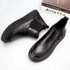 Fashion Elegantes High Top Man Shoes Comfortable Mens Chelsea Boots Casual Leather Ankle Boots Formal Dress Footwear Soft Slip On Botas