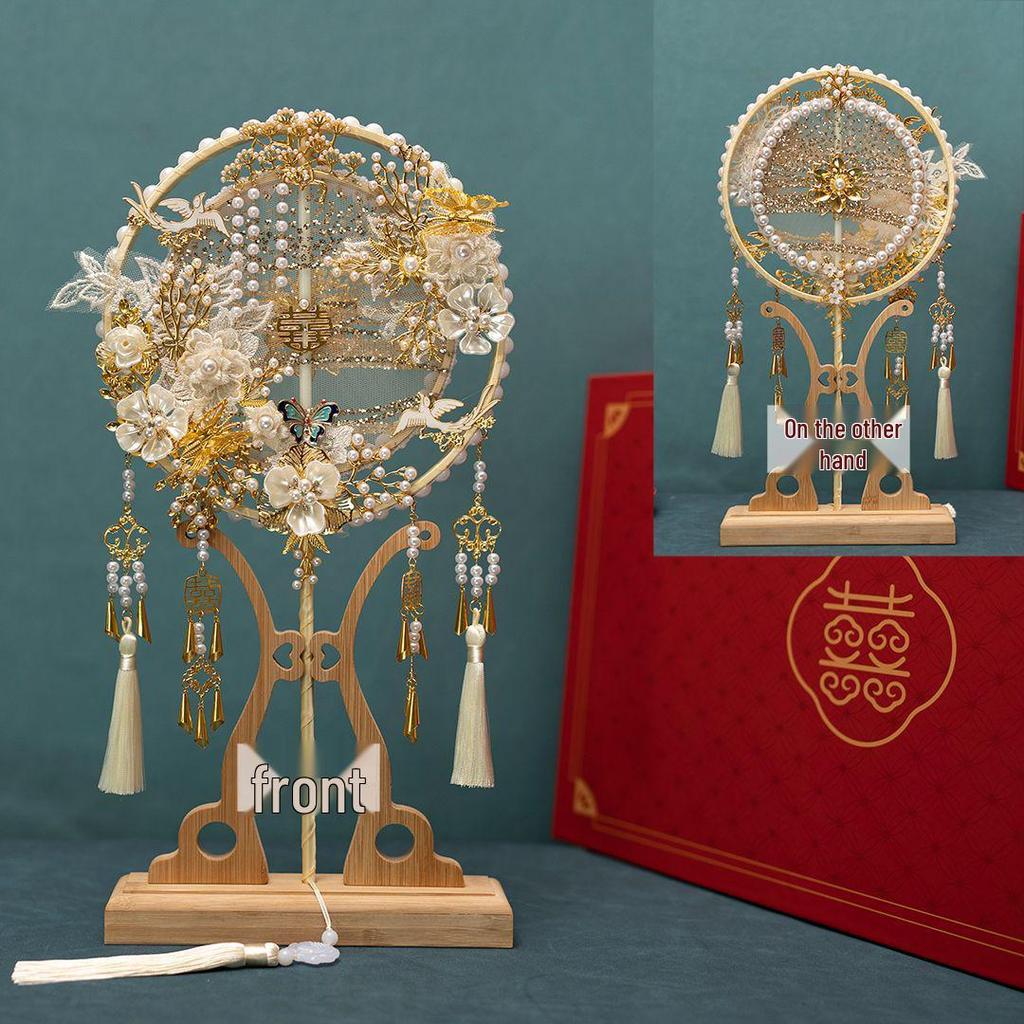 Ancient Style DIY Wedding Fan Gift Pack for Bestie - Perfect for Brides or Weddings
