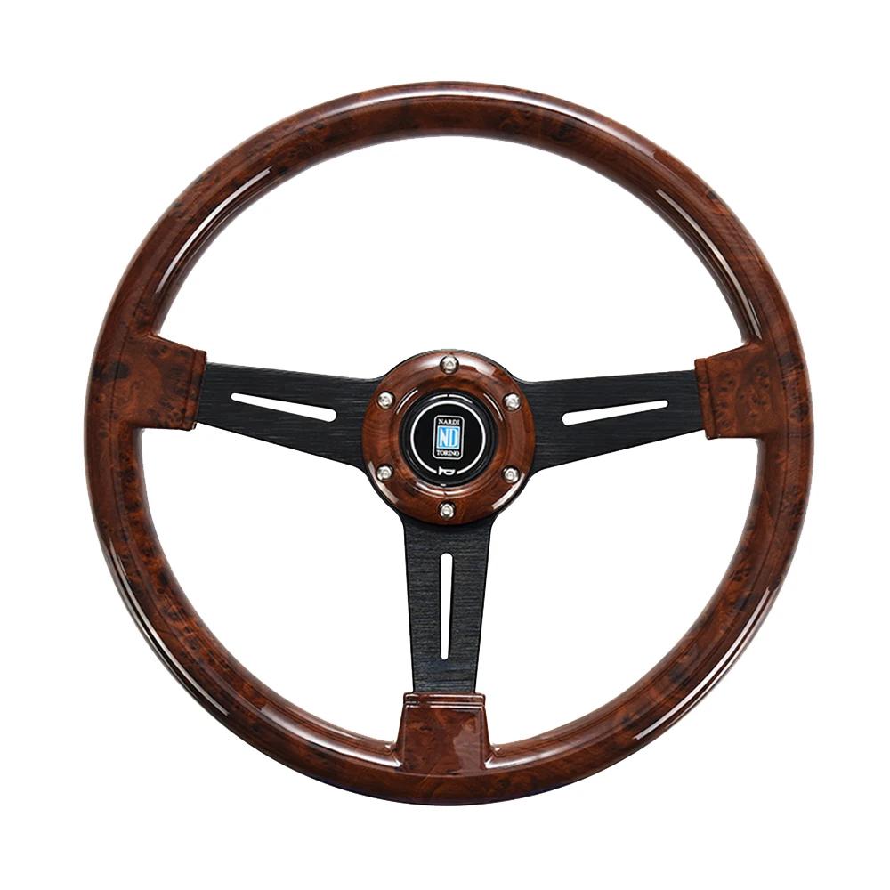 Рулевое колесо Nardi 14 дюймов под дерево, гоночное, 350 мм, ND Retro, Deep Corn, для дрифта, спортивное, с логотипом, универсальное B