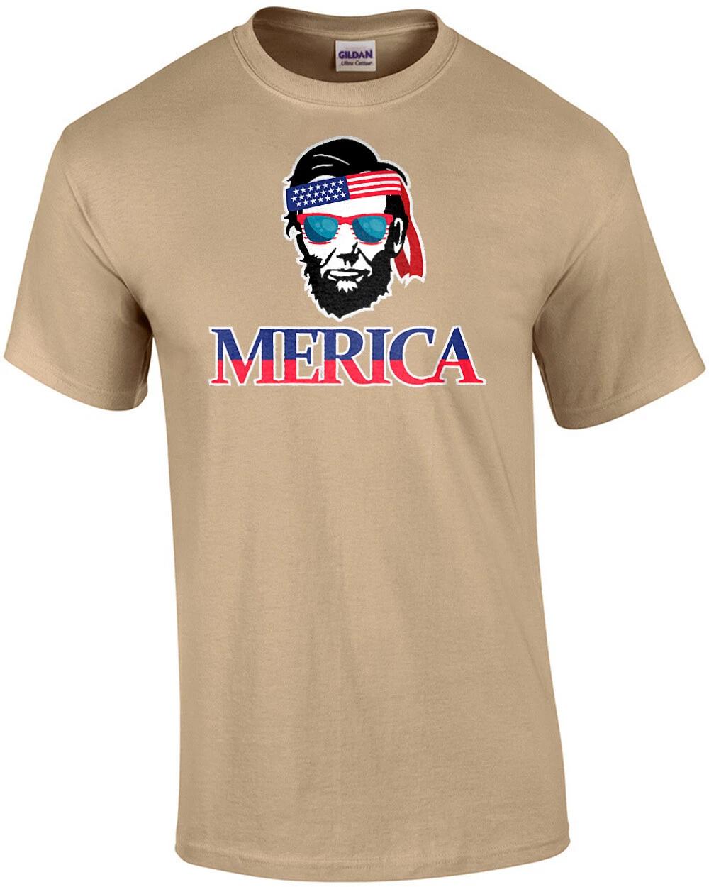 Merica - Abraham Lincoln - patriotic t-shirt XL