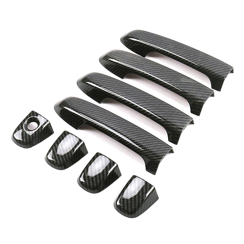 For Toyota Camry 2012-2017 Carbon Fiber Printed Exterior Door Handle Cover Moulding Bowl Cup Cavity Trim Frame Bezel