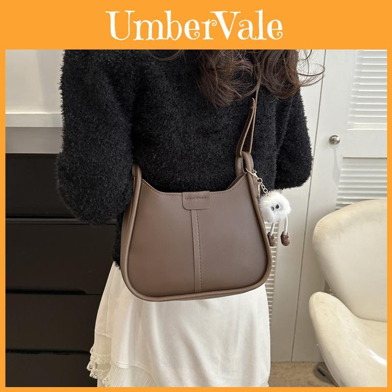 Stylish Women's Shoulder Bag Chic Winter Fashion Large Capacity Tote In Black White Brown