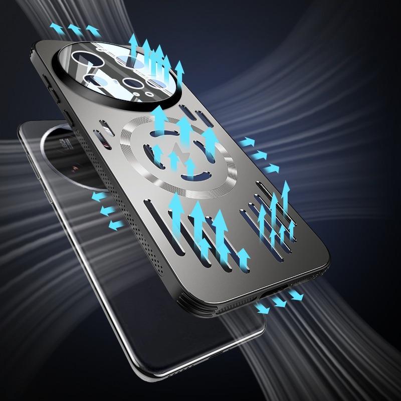 Metalowe magnetyczne etui z odprowadzaniem ciepła do Xiaomi 15 Ultra 15Pro Mi 14 Pro 13 Pro Odporne na wstrząsy zderzak ze stopu aluminium Twarda osłona