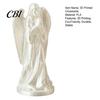 Collectible Desktop Handicraft 3D Printed Angel Figurine Statue, Vintage Desk Ornament with Flowing Robe & European Statue Wing, Matte Finish
