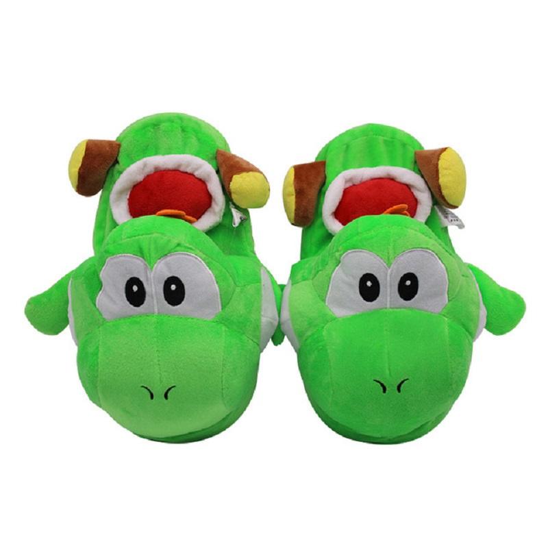 Útulné a pohodlné plyšové pantofle s motivem Yoshiho z Nintendo Super Mario Bros. pro dospělé