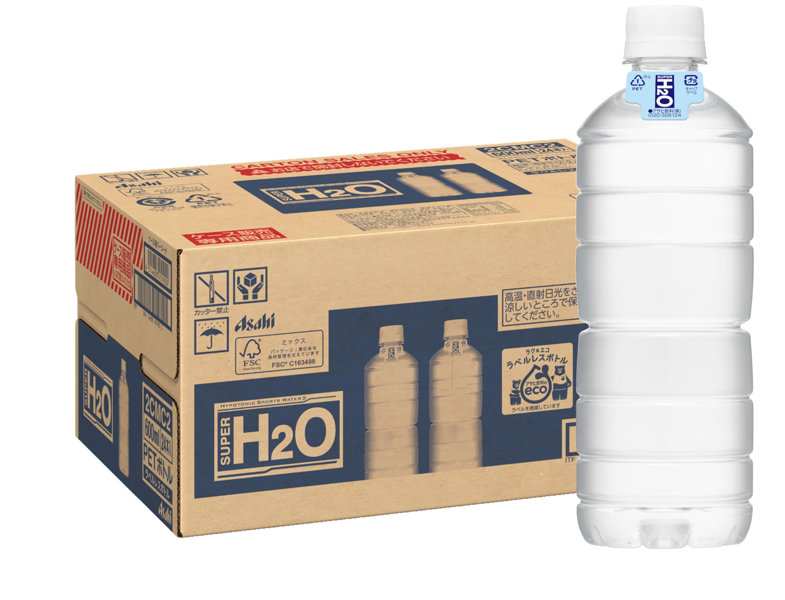 

Asahi Beverages Super H2O Бутылка без этикетки 600 мл x 24 бутылки Удар [Спортивный напиток] [Предотвращение перегрева]