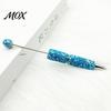 Beaded Ballpoint Pen Diamond Beadable Pens, Bling Rhinestone DIY Bead Pen, Crystal Shaft Decorative Black Ink Pens for Decorations Office School