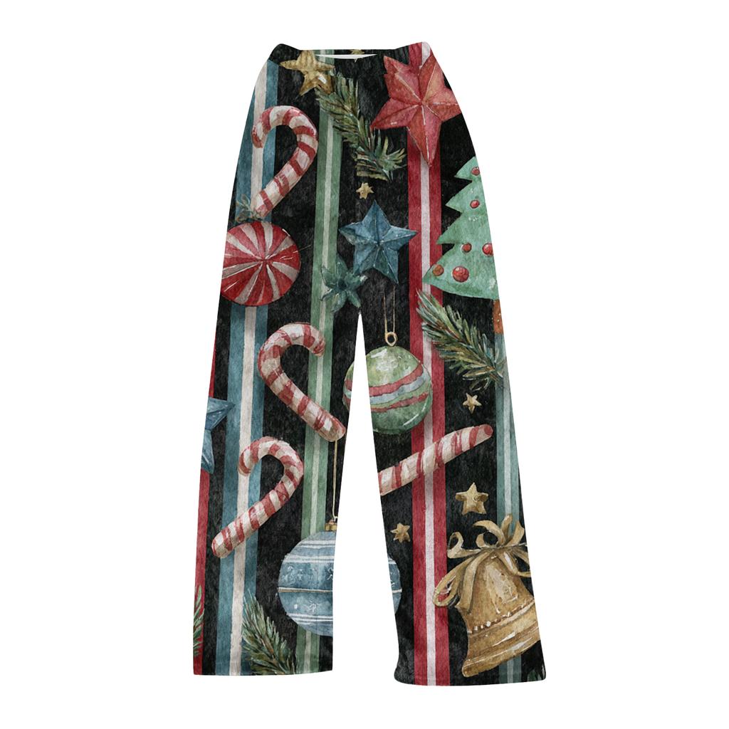 Women's Casual Fashion Christmas Printed Flannel Pants Pajama Pants