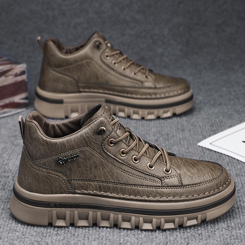 

Дизайнерская роскошная модная мужская кожаная повседневная обувь спортивная деловая ретро мужская обувь для скейтбординга на открытом воздухе удобная нескользящая на шнуровке 44