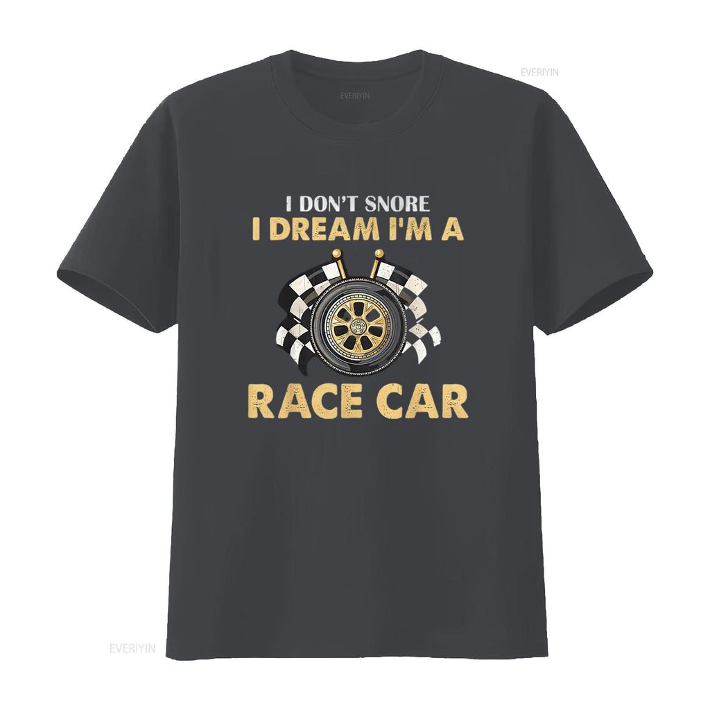 I Don t Snore Dream m A Racecar Funny Mens Shirt Black Large vintage Washed graphic Unisex Soft Comfortable streetwear fashion