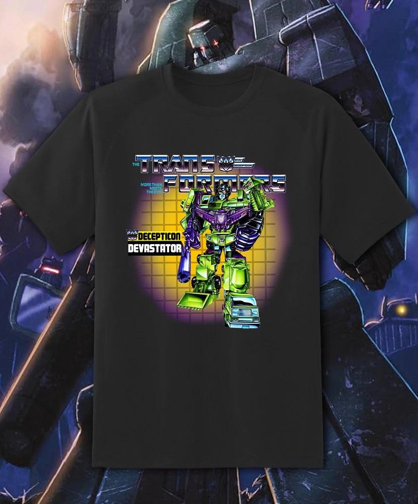 Men s and Women s T-shirts Devastator Transformers decepticon Box Art XXXL