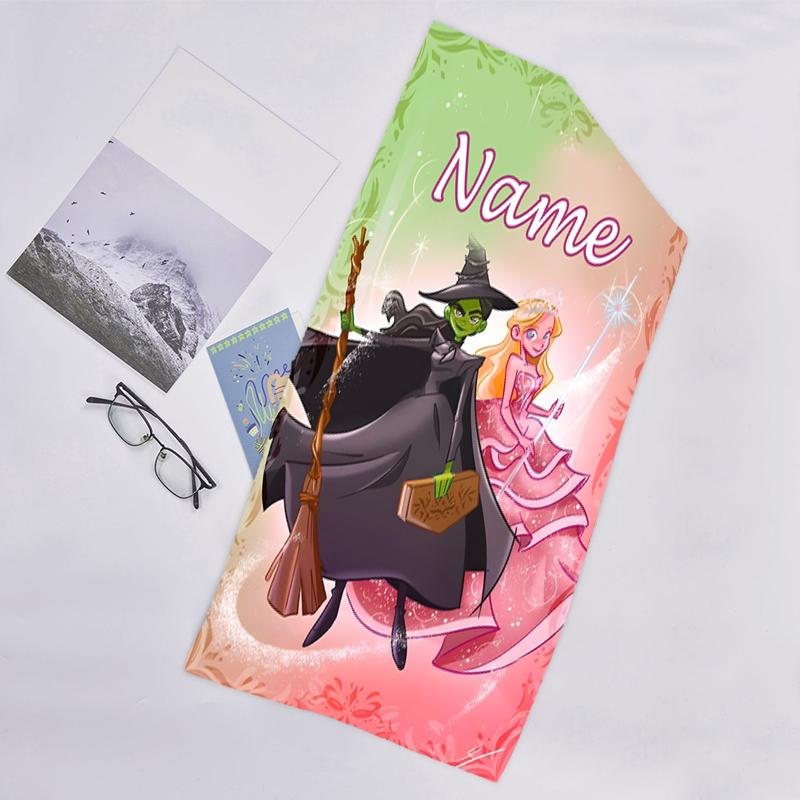 1pc The Wizard of Oz1 Beach Towel with Custom Name, Beach/Swimming/Bath/Picnic/Camping Towel, Suitable for Seaside Beaches