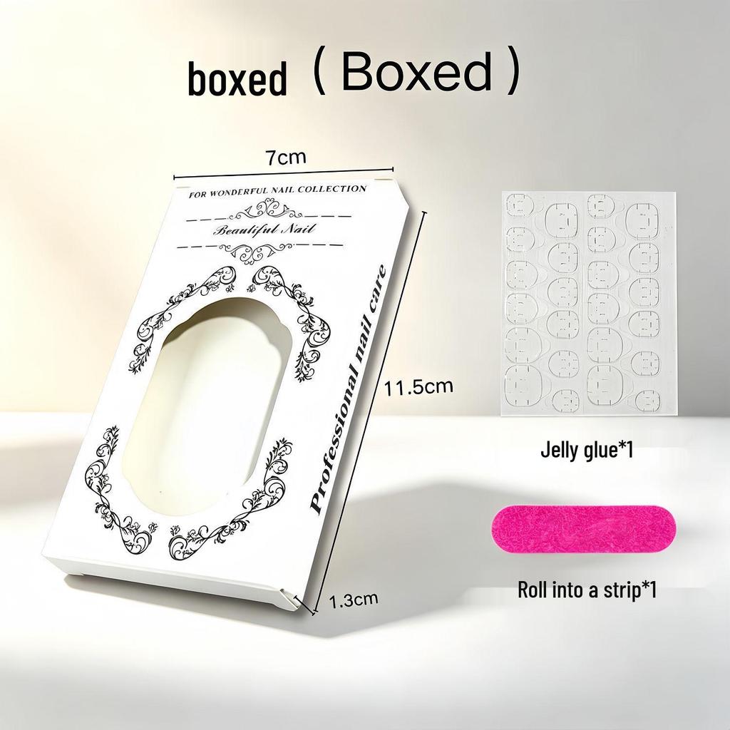 24-Piece Leopard Print French Manicure Set with Black Bow Almond-Shaped Nail Stickers