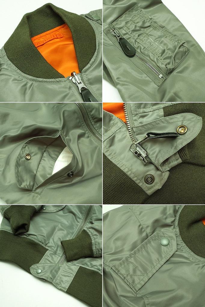 YMCLKY Original Flight Jacket 7448E Model S Black L-2B
