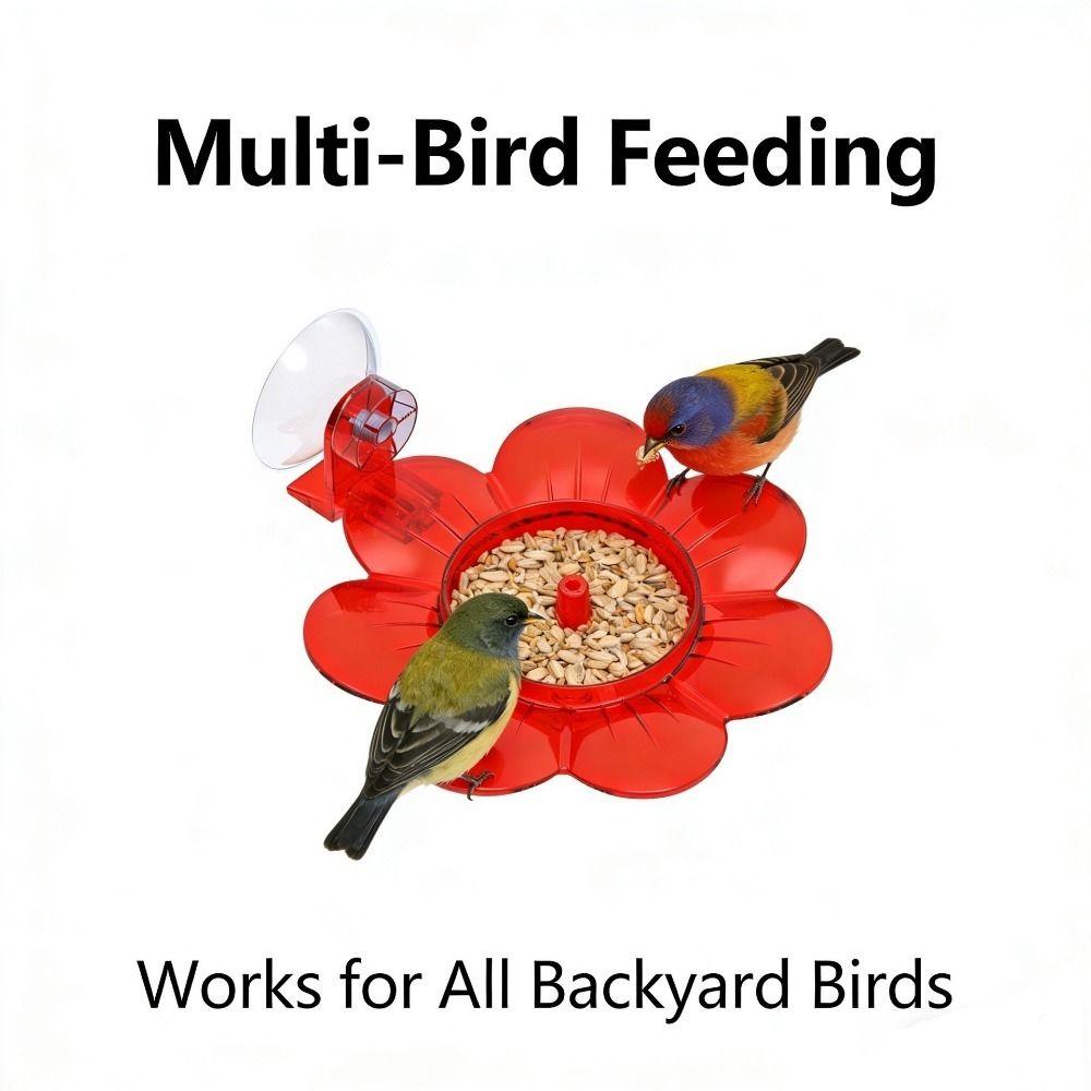 Decorative Hanging Feeder Weather-Resistant Window Feeding Station Bird Water Bowl Animal Lovers