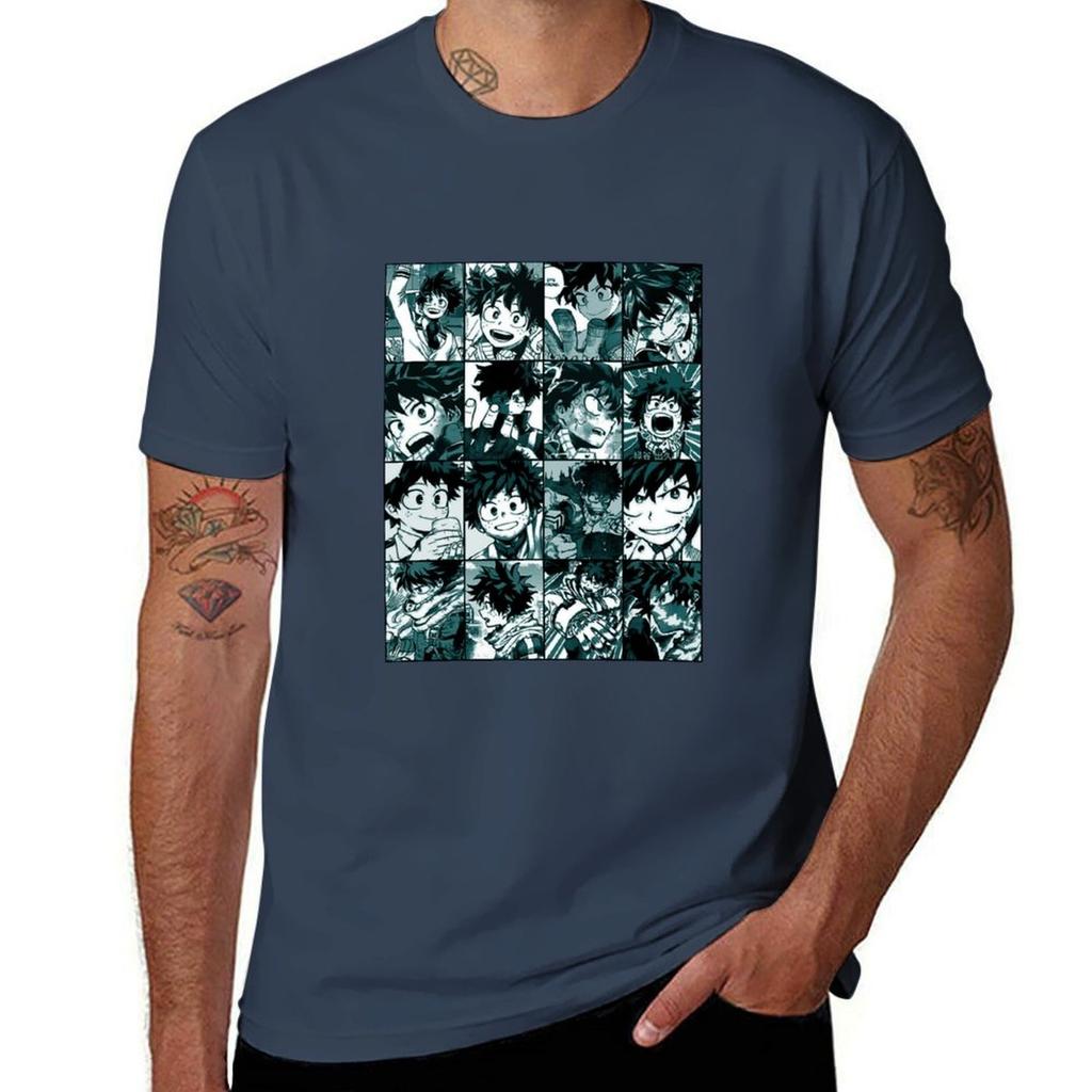 DekuMHA hero manga panel collage 2 TShirt Casual Streetwear Short Sleeve Tee