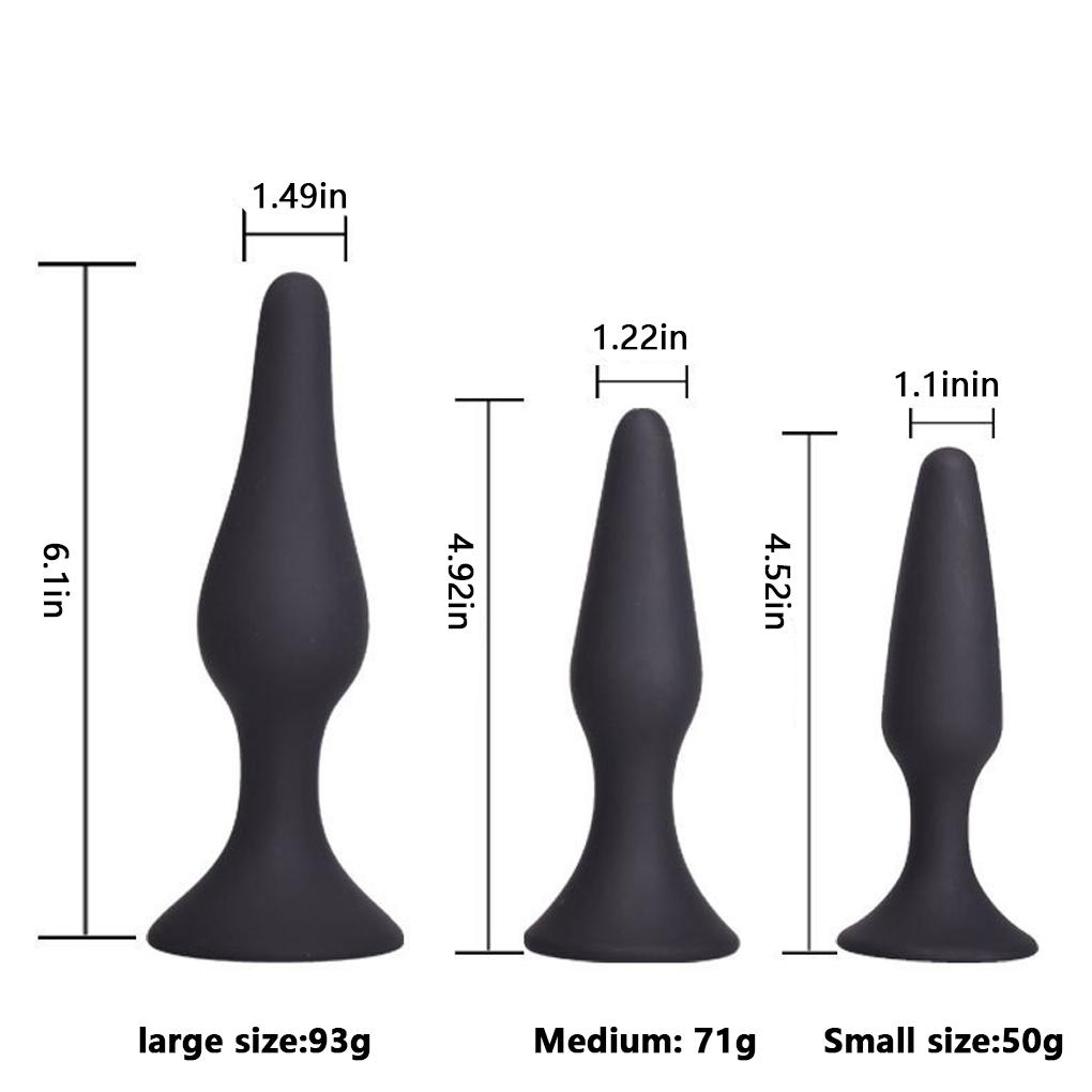 Silicone Unisex Anal Stopper Replacement Suction Cup Butt Massager Bung