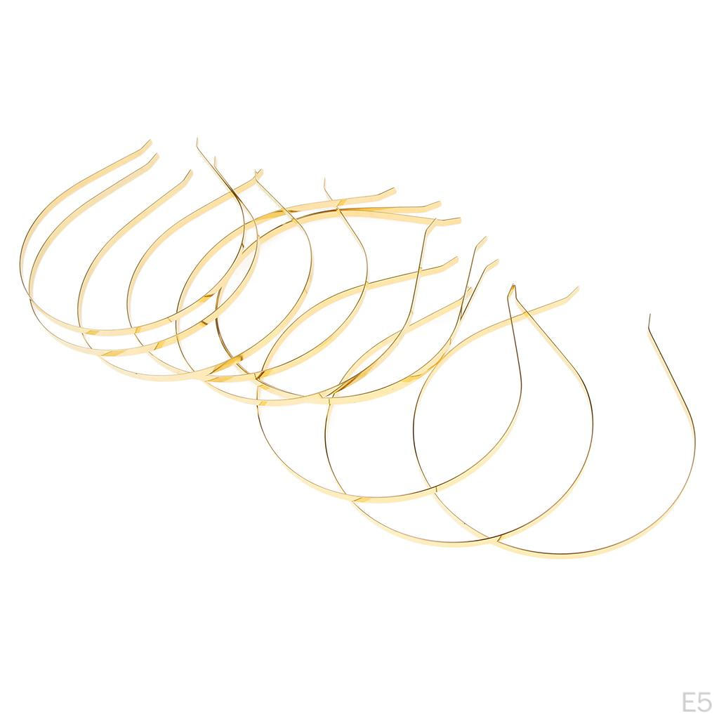 10x Plain Metal Headband Hair Band Frame Hoop Accessories DIY Craft White