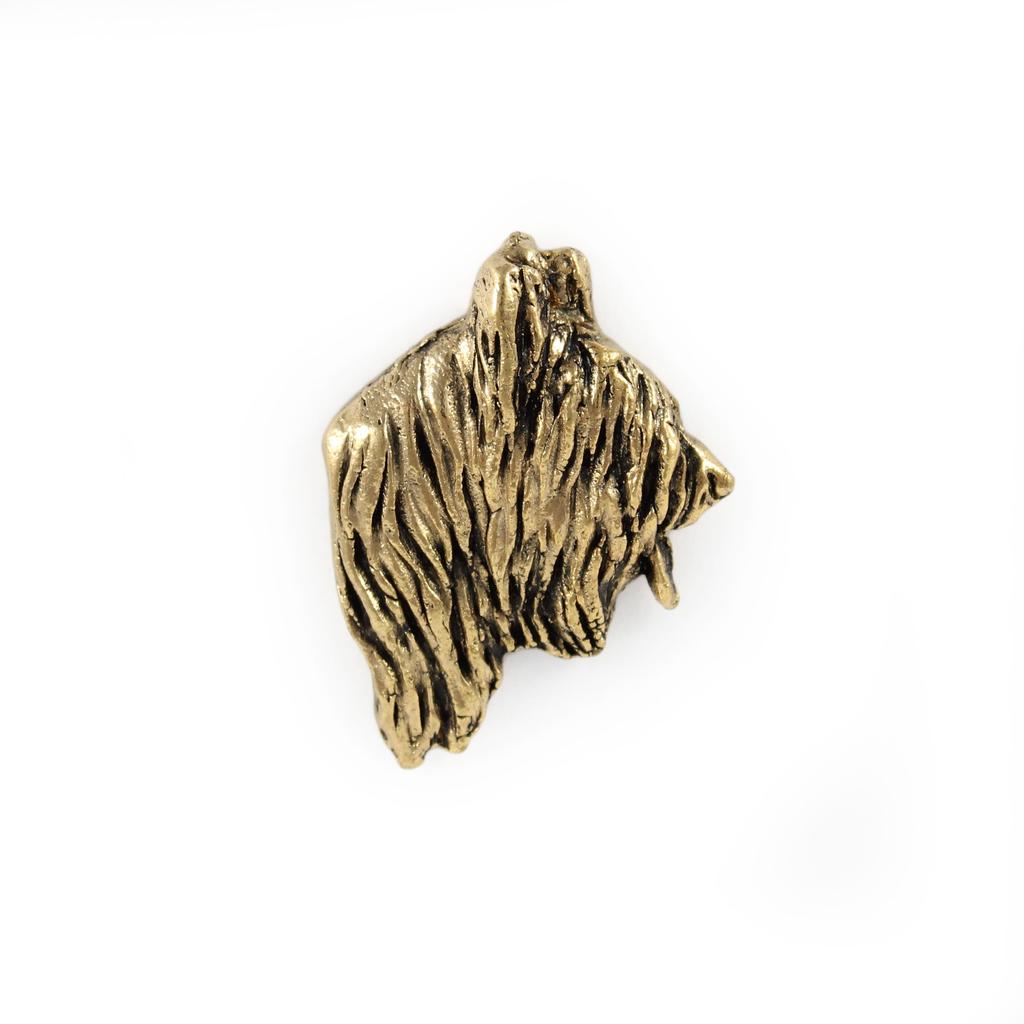 Briard, Berger De Brie - Dog Brooch In Decorative Box, Elegant Gold-plated Pin, Art-Dog Brand Jacket Pin
