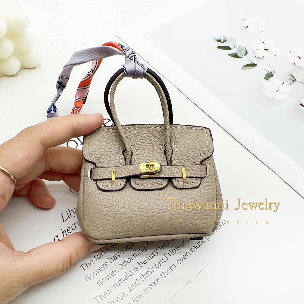 Chic Mini Bag Charm: Earphone Pouch, Coin Purse & Car Keychain for Women