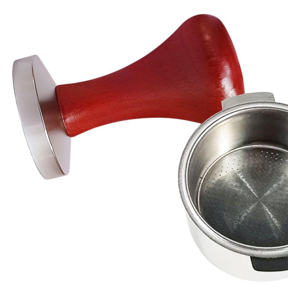 Hammer Pressing Powder Hammer Espresso Coffee Tamper Wood Handle 51mm/53mm/58mm Pressure Tamper