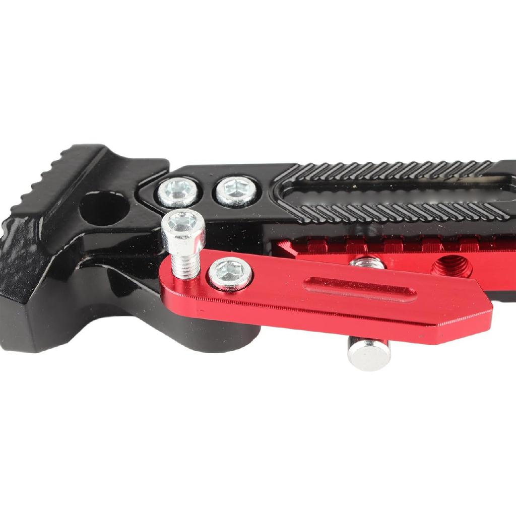 Motorcycle Foot Side Support Stand Universal Adjustable Aluminum Alloy Tripod Kickstand Foot Side Support Stand(Red), Car