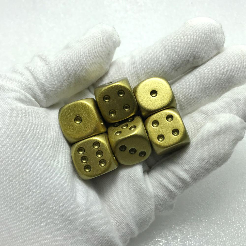 Disponible: Dés de Mahjong Dorés 16 mm avec Coins Arrondis